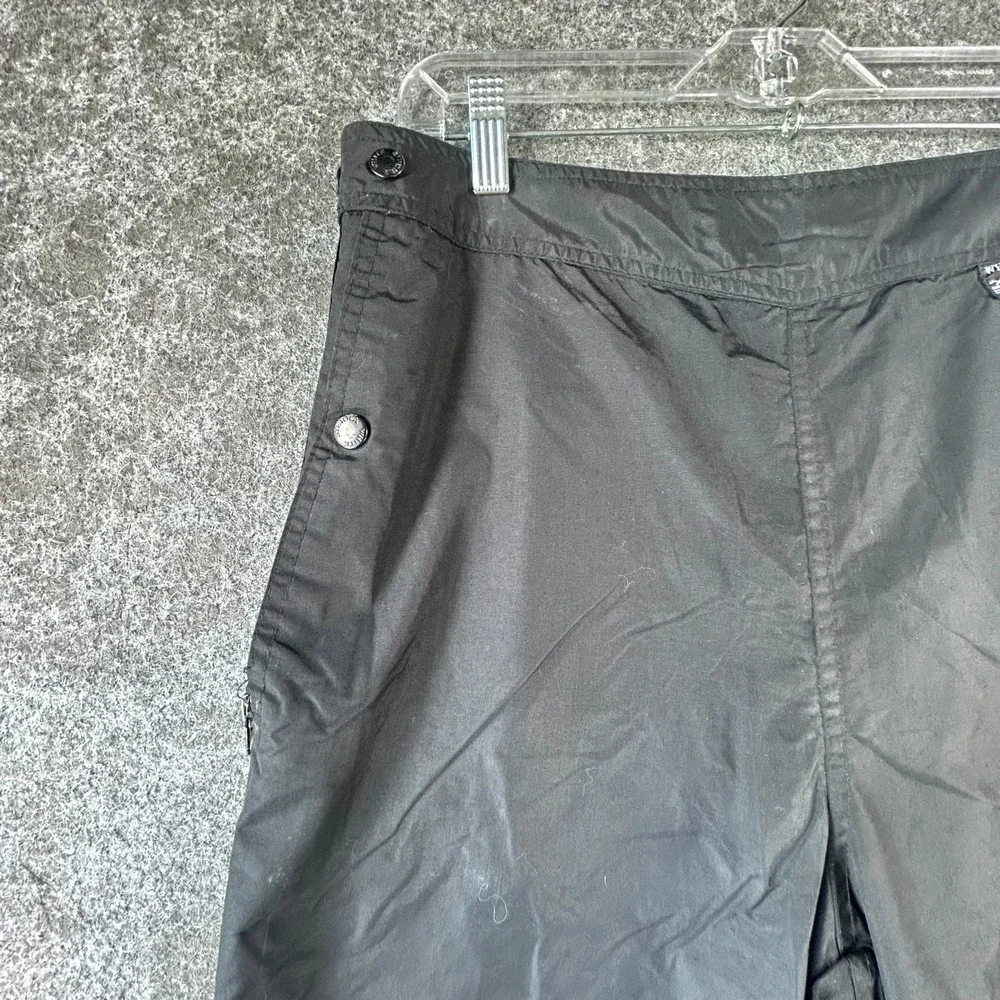 White Sierra Snowboard Ski Winter Pants Womens L Black Side Zip‎ Waterproof